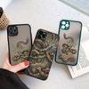Snake Graphic Flower Phone Case For iPhone 13 Mini 12 11 Pro Max 16 15 14 Pro Max XS XR X 7 8 Plus SE2 Shockproof Matte Covers