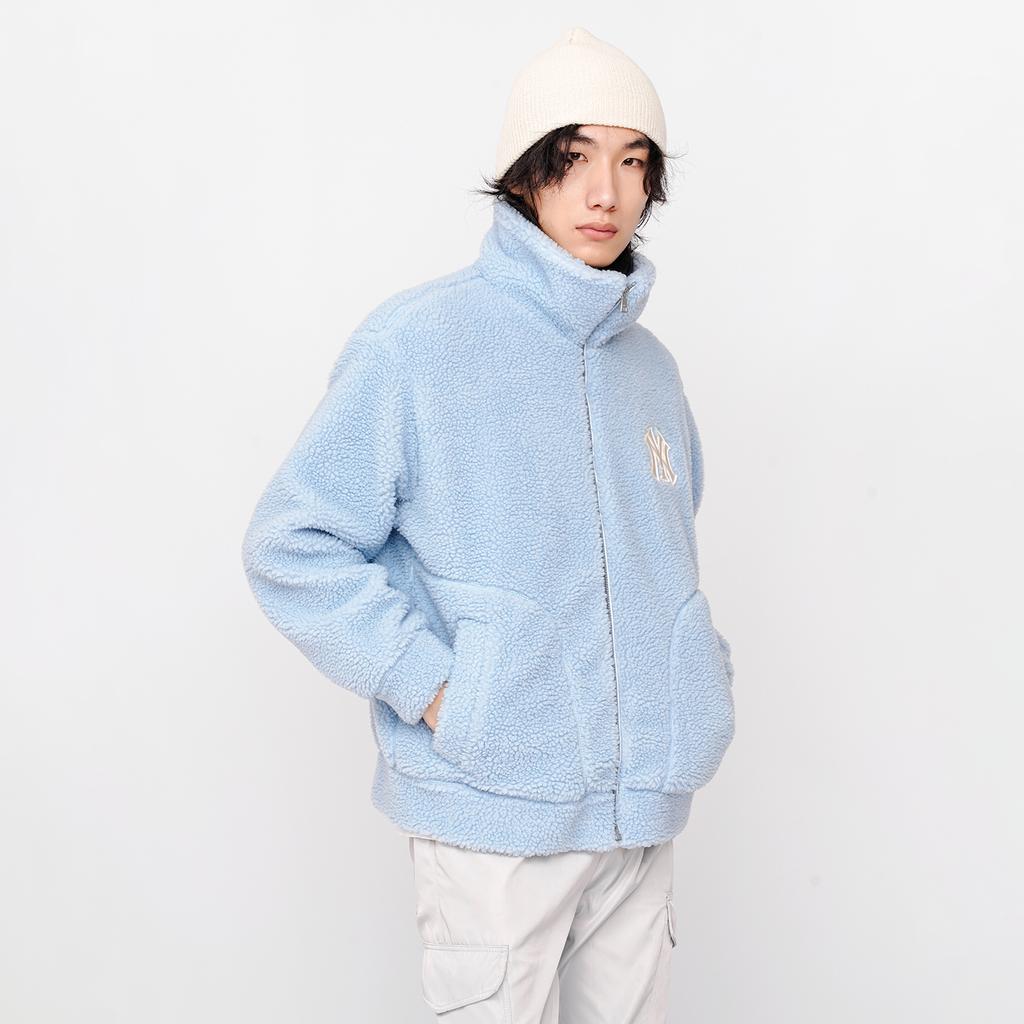 New MLB Velvet Jackets Unisex Light Blue 3AJPF0216-50BLL