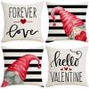 New Valentine's Day Pillow Cover Home Fabric Sofa Linen Printed Pillow Bedroom Cushion Cover