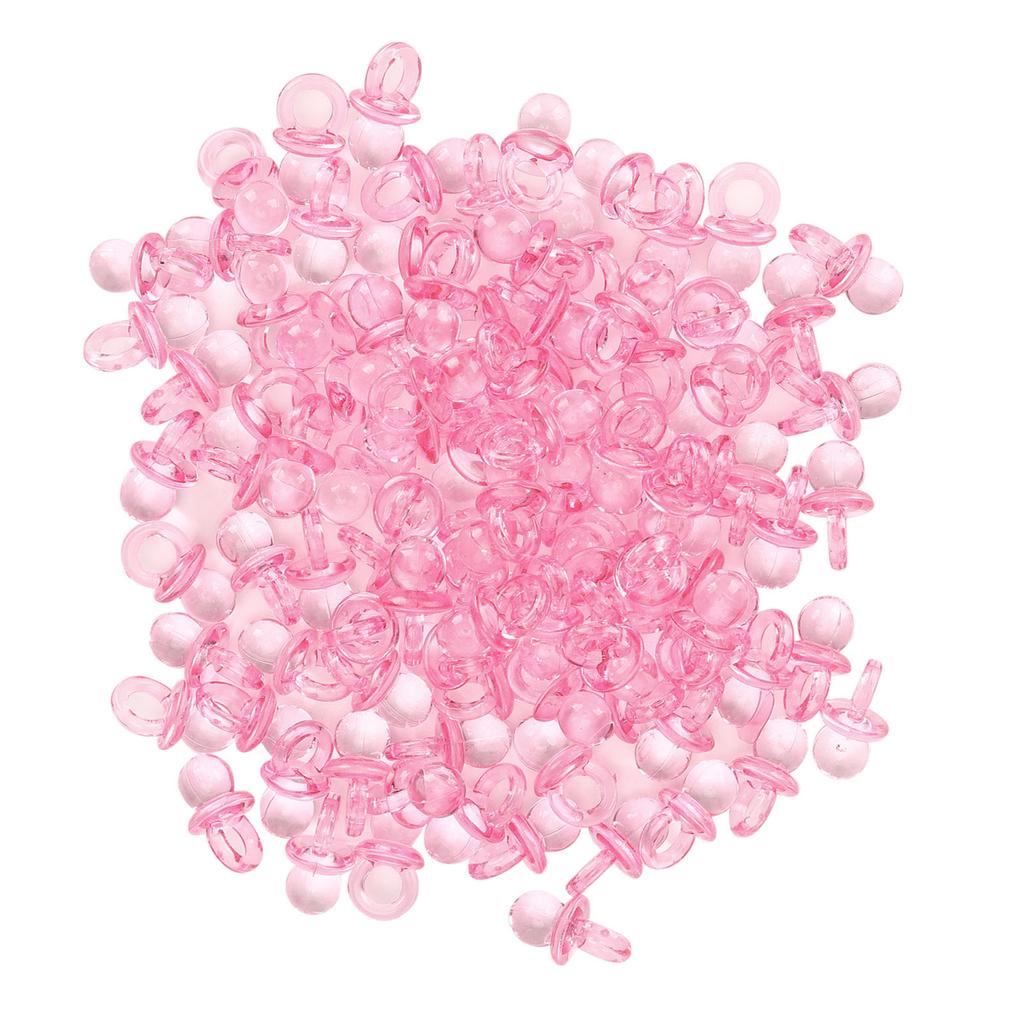 200Pcs Acrylic Pacifier Baby Nipples Baptism Birthday Gift   Decoration Accessories