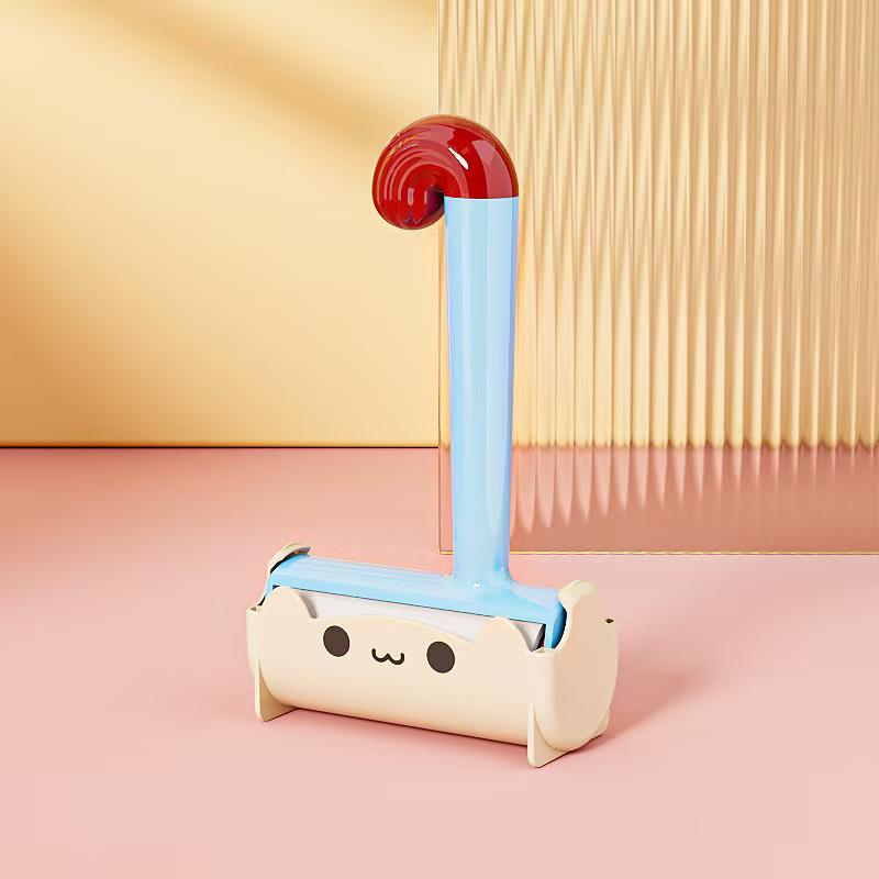 Long Handle Lint Roller - Large Bed and Floor Hair Remover with Tear-Off Sticky Paper