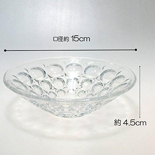 Aderia (ADERIA) Mittelgroße Schalen, Transparent, Maximal 15 cm x 4,5 cm hoch, Suigetsu Dessertschalen, 3er-Set, Hergestellt in Japan, F-70382