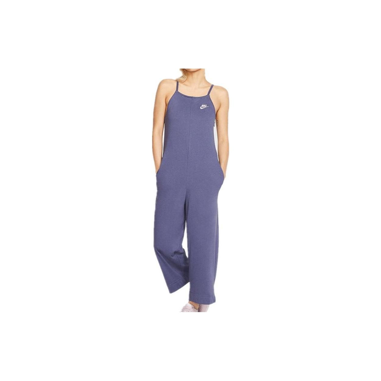 Nike Solid Color Breathable Suspenders Sports Pants Women Pants Purple BV3977-557 L
