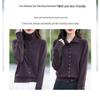 Women's Thick Knit High Collar Cardigan Sweater - Autumn/Winter Loose Long Sleeve Buttoned Jacket