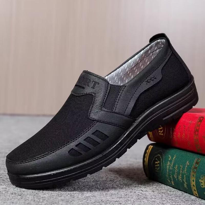 Men's Slip-On Non-Slip Soft Sole Shoes - Casual, Versatile, for Spring & Autumn - Ideal for Middle-Aged & Elderly Dads
