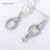 Rhodium Plated Pearl Clasp Connector Fastener For Bracelets Making,Clasps For Jewelry,DIY Necklaces Jewelry Making Accessories