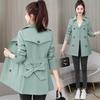 Frühling Herbst Trenchcoat Frauen Kleidung Schlank Lange Ärmeln Kurzen Windjacke mit Gürtel Casual Outwear Weibliche Tops Futter