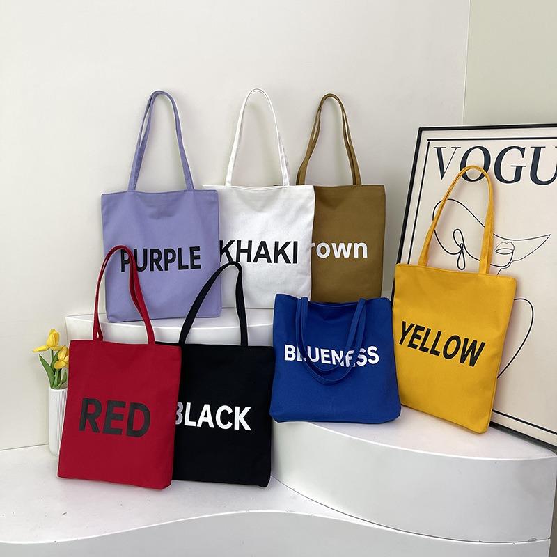 New Autumn Simple Literary Large-capacity Canvas Bag Female Students Commute To Class Portable Shoulder Bag