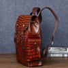 Genuine leather men's backpack real cowhide crocodile pattern casual large capacity travel bag new