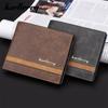 Baellerry Men Short Wallets Vintage Design Artificial Leather Trifold Wallet Fashion Card Holder Purse