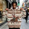 Men's Christmas Print Hoodie with Pocket for Casual Athletic Wear
