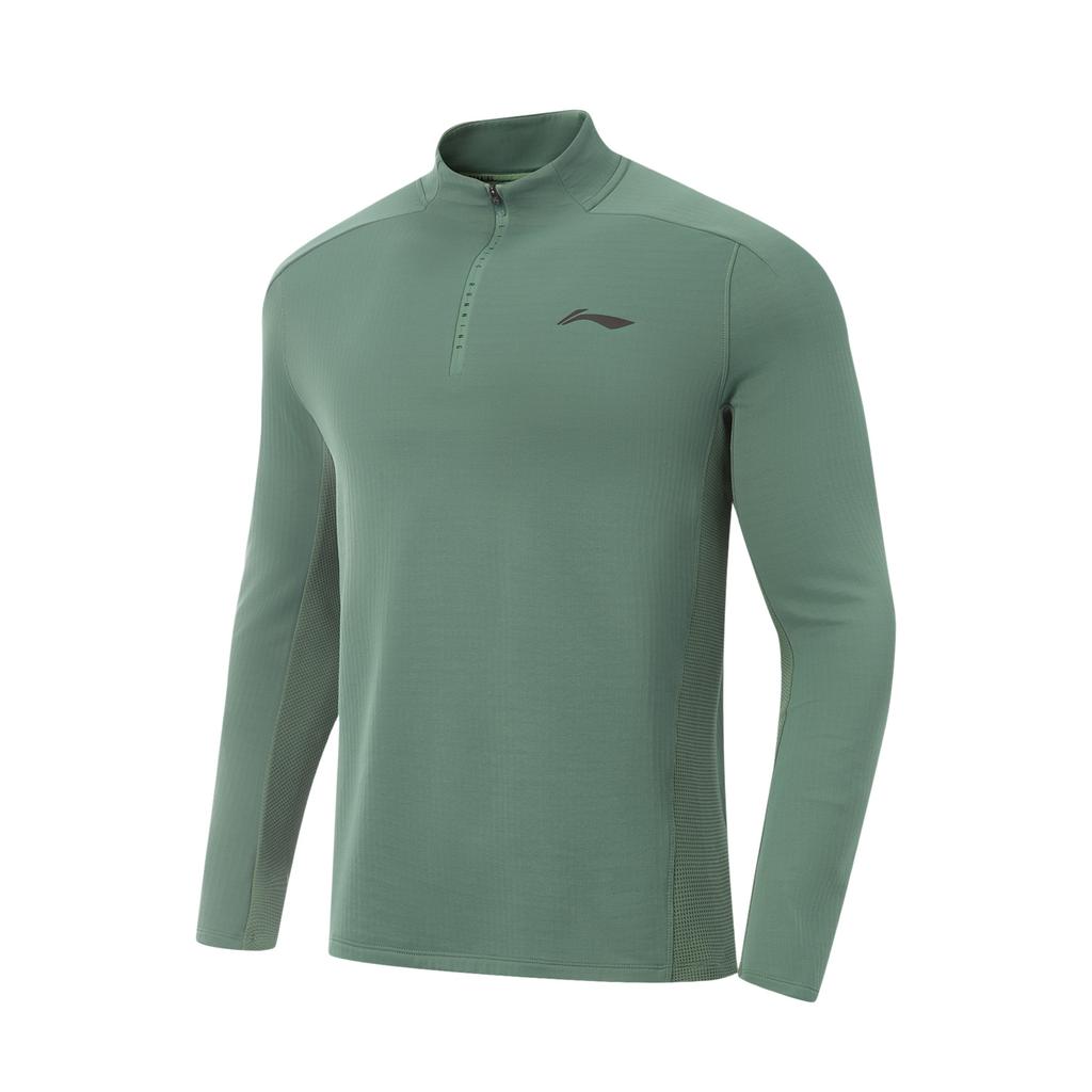 Li Ning Running Series Stand Collar Logo Letter Stitching T-Shirt Men Tops ATLV221-3