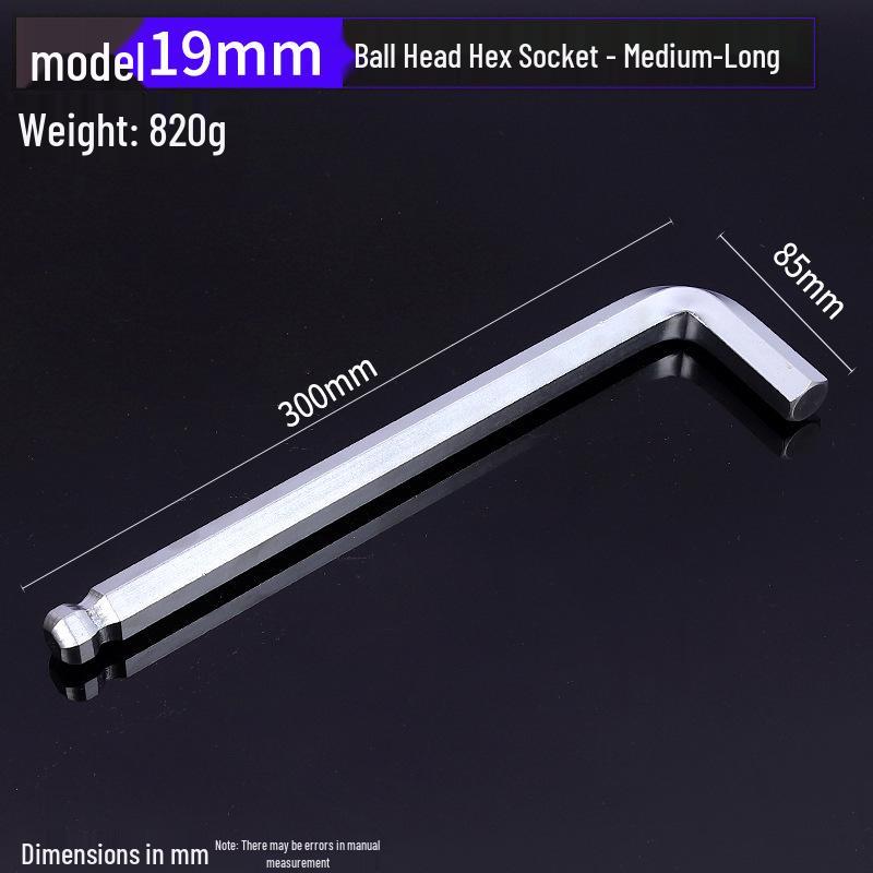 Gehärteter verzinkter und vernickelter L-förmiger Innensechskantschlüssel mit Kugelkopf