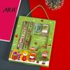 School Opening Activity Favors 6PCS Christmas Stationery Set, Include Pencils Ruler Sharpener Eraser Pencil Case Practical Student Learning Tools And
