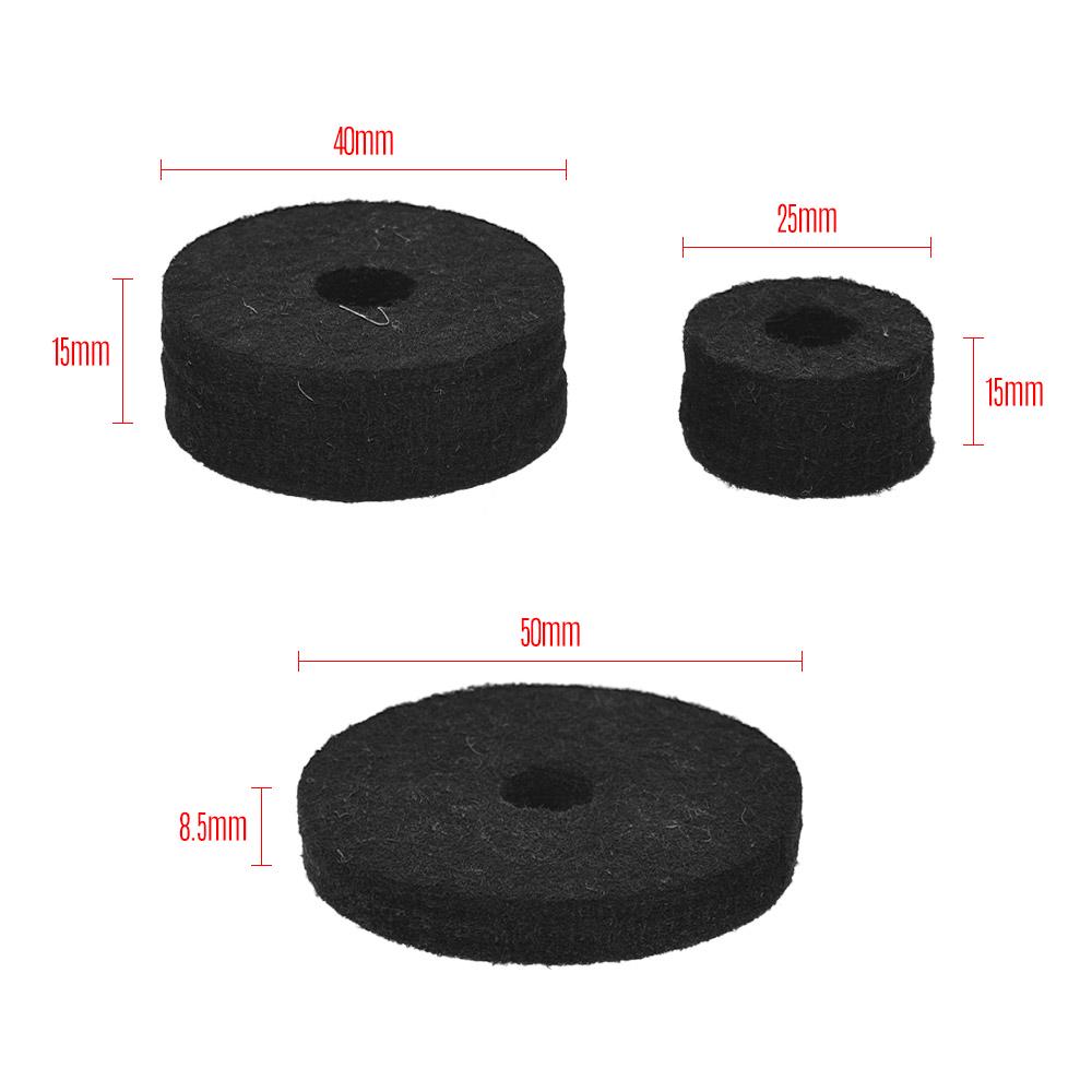 Pack of 18 PCS Drum Kit Accessories Set Cymbal Stand Felts Hi-Hat Clutch Felts Hi Hat Cup Felts Cymbal Wing Nuts Cymbal Sleeves and Metal Gaskets