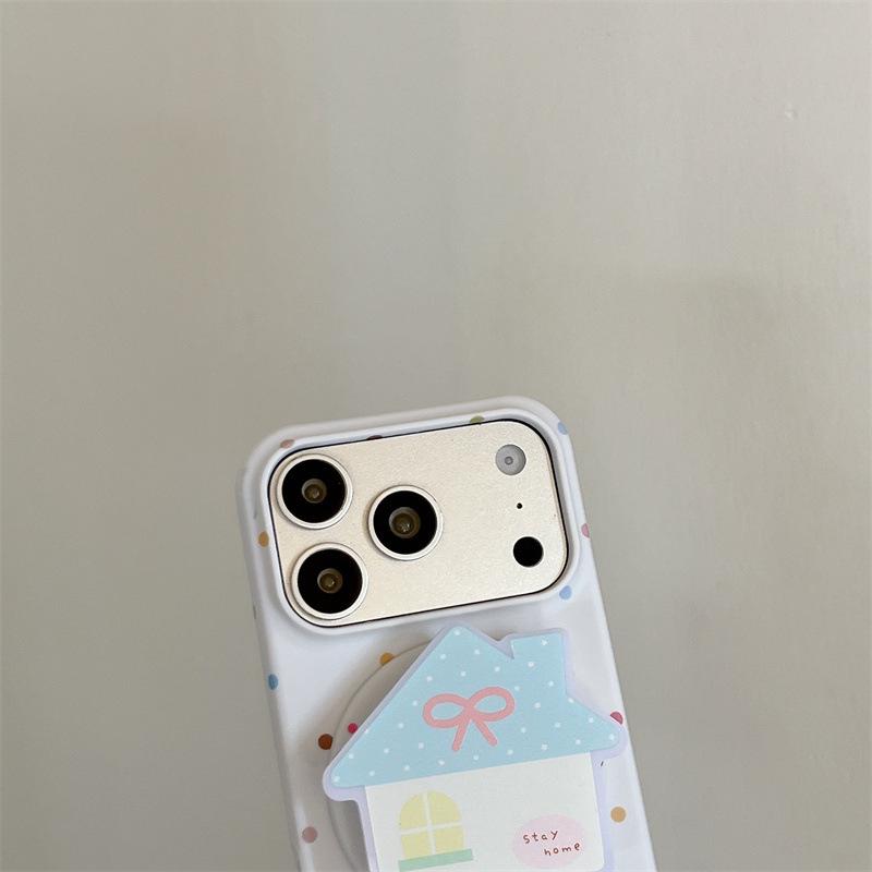 Korean Polka Dot Magnetic Case for iPhone 17/16 Pro Max/15 Pro