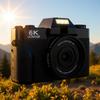 6K Ultra HD Digital Camera 64MP with 3.0 Flip Screen & Wide Angle LED - Mirrorless R10