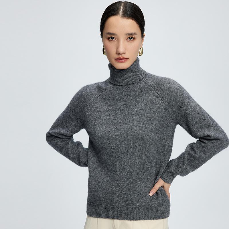 Women's Thickened High-Neck Cashmere Sweater - Soft, Warm, Loose Pullover for Autumn/Winter