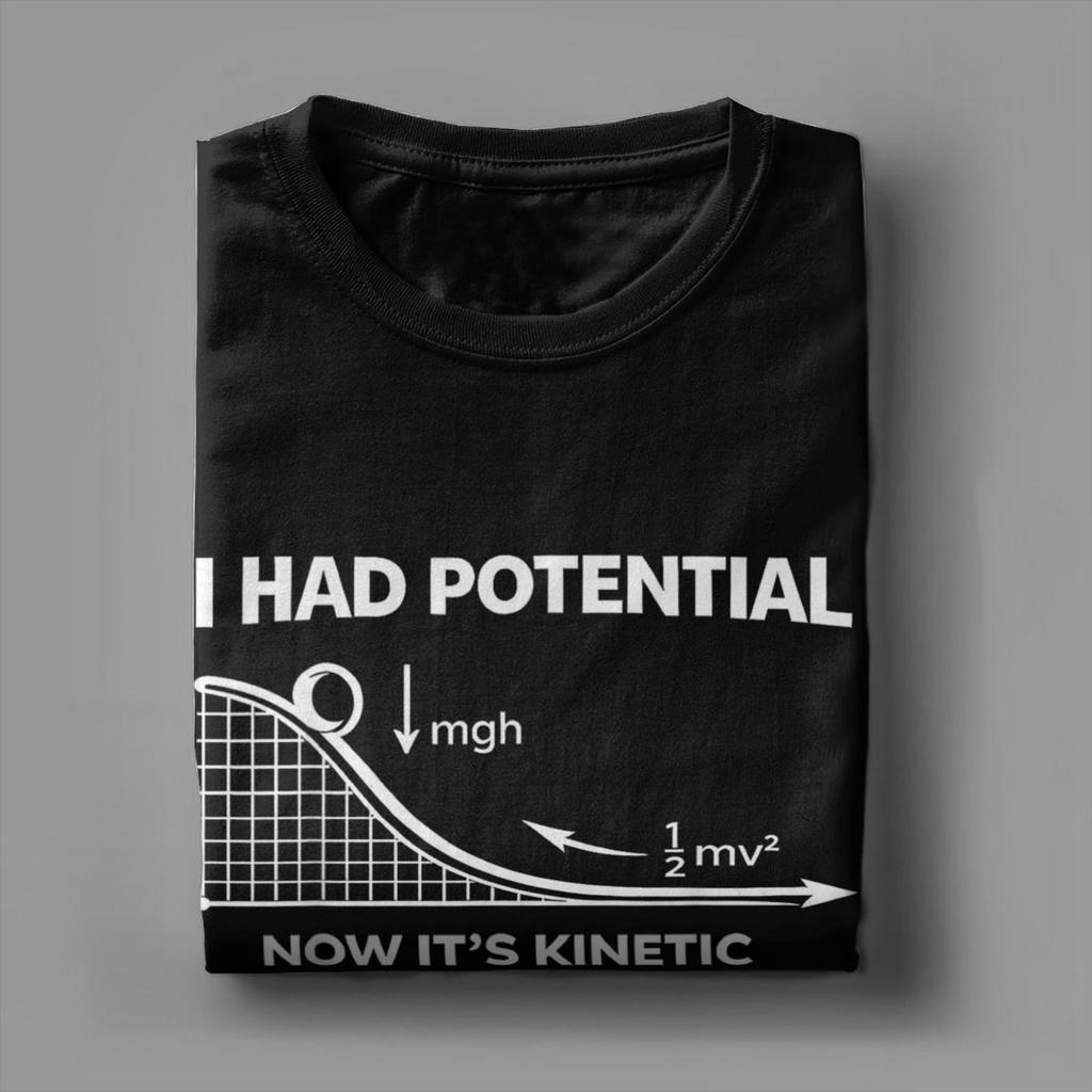 Oversized T Shirt I Had Potential Cotton TShirts  Leisure Tshirt for Unisexs Summer Y2K Fun Pattern Short Sleeve Tees