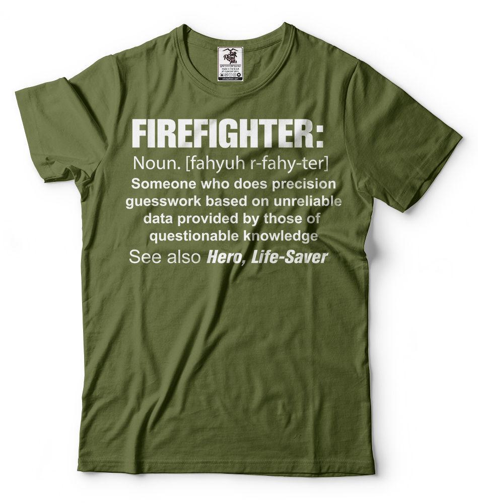 Firefighter T-shirt Firefighter definition Noun Tee Shirt Gift for Fireman Dad M