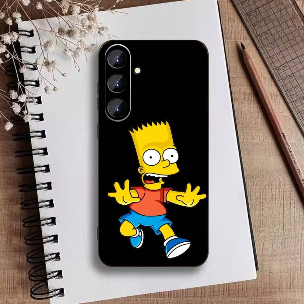 The S-Simpsons Cartoon Phone Case For Samsung Galaxy A73,A72,A71,A70,A52,A51 Others Soft Black Cover