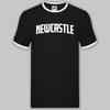 Newcastle Varsity Print Ringer T-Shirt Geburtstagsgeschenk Geordie Tyneside