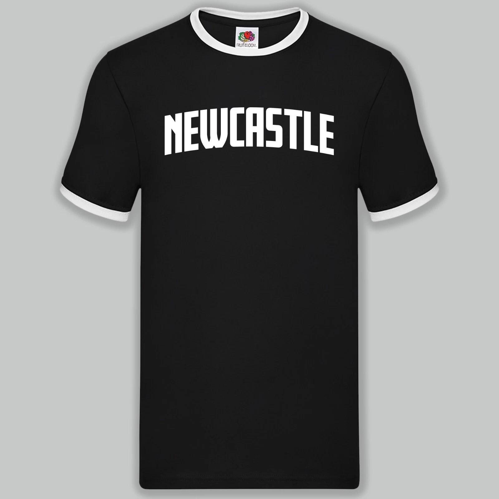 Newcastle Varsity Print Ringer T-Shirt Birthday Gift Geordie Tyneside XL