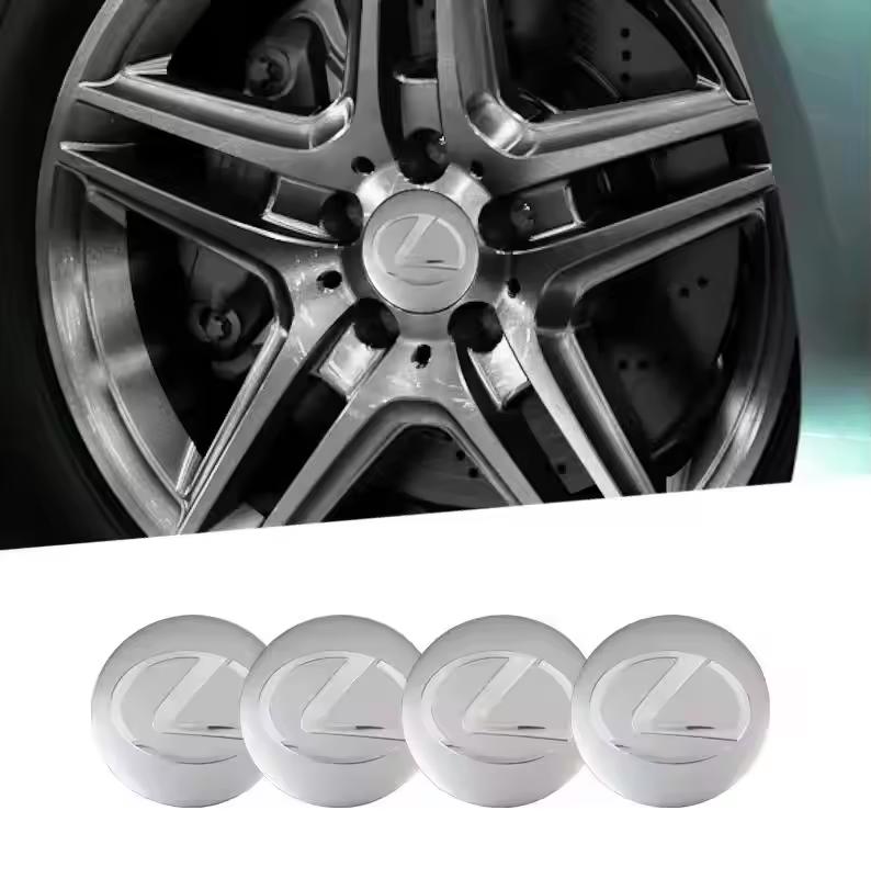 

4Pcs 56MM Car Wheel Center Hub Cap Emblem Stickers for Lexus IS250 IS200 CT200h GS300 LS430 RX450h LX570 IS300 ES - Rim Cover