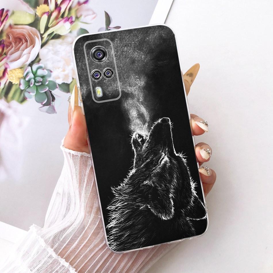 For Vivo Y51 V2030 V2031 Y51A Y31 Y33 Y53s 4G Cool Dragon Tiger Pattern Phone Case For Vivo Y51 2020 Soft Silicone TPU Cases