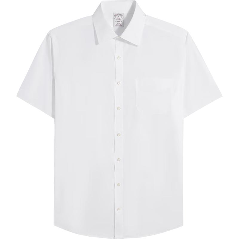 

BrooksBrothers Men s Easy Care Solid Cotton Dress Shirt M 16