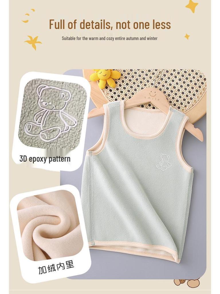 Children's Fleece-Lined Warm Autumn/Winter Vest for Toddlers