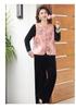 Elegant Jacquard Embroidered Gold Velvet Vest Set for Middle-Aged Women - Chinese Style Spring/Autumn Wear