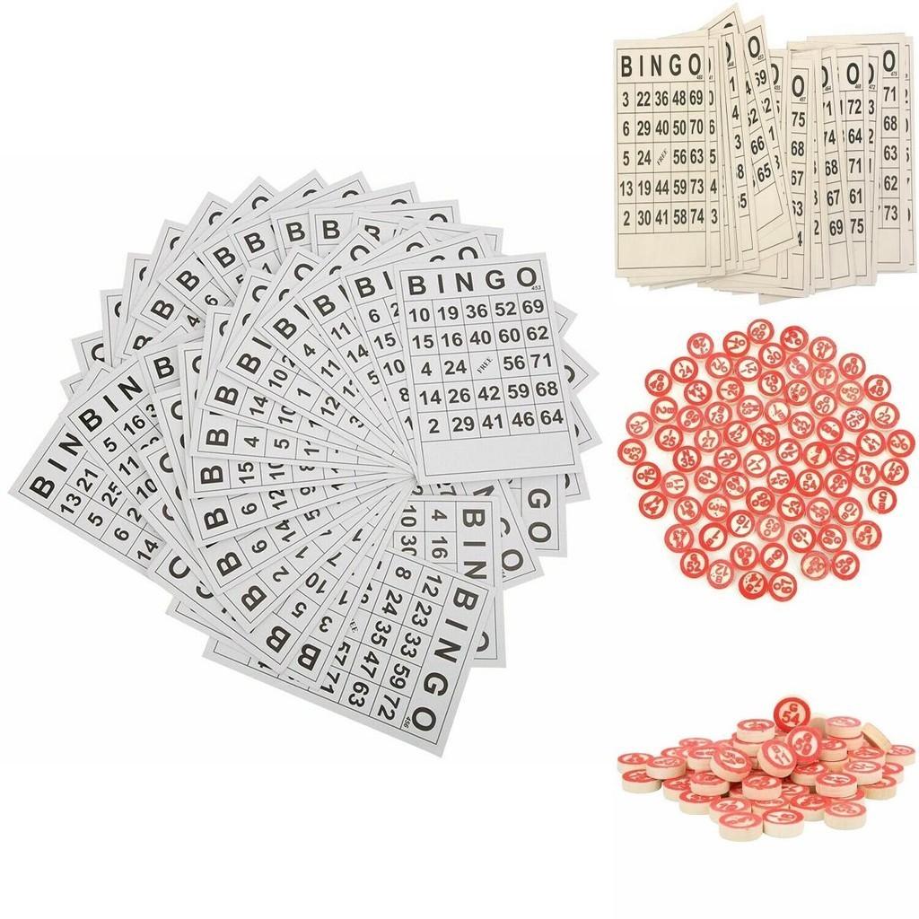 40+75 Bingo Unterhaltungsset für Kinder mit 40 Bingokarten und 75 Markern