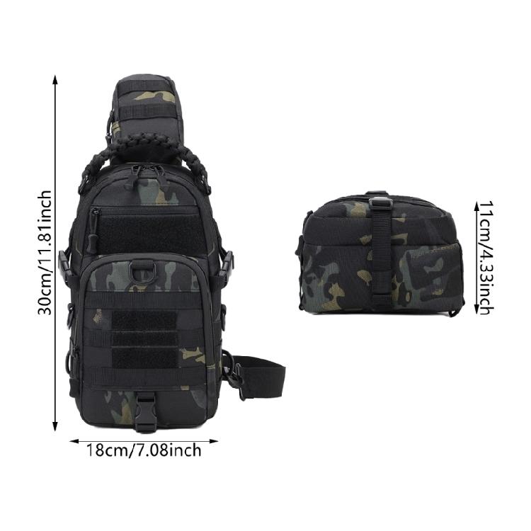Multifunctional Fishing Tackle Crossbody Bag Single Shoulder Bag Chest Bag Large Capacity Watertight Fishing Baits Bag