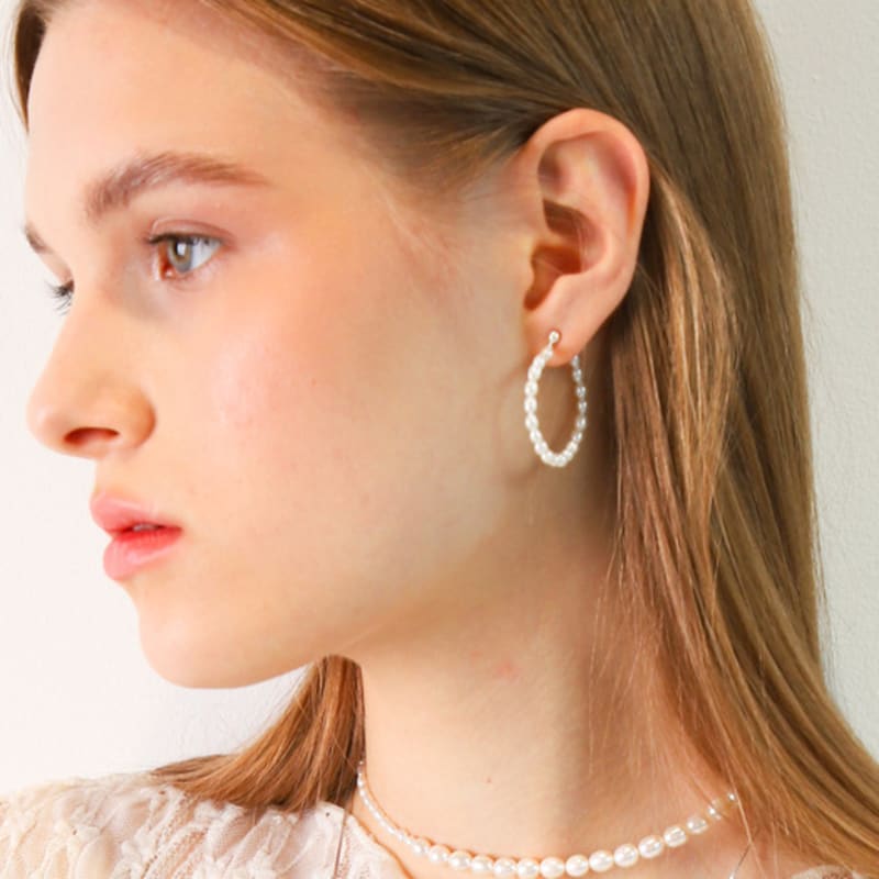 Dfarbe Silber Naturweiß Süßwasserperlen Kronleuchter Choker Halskette