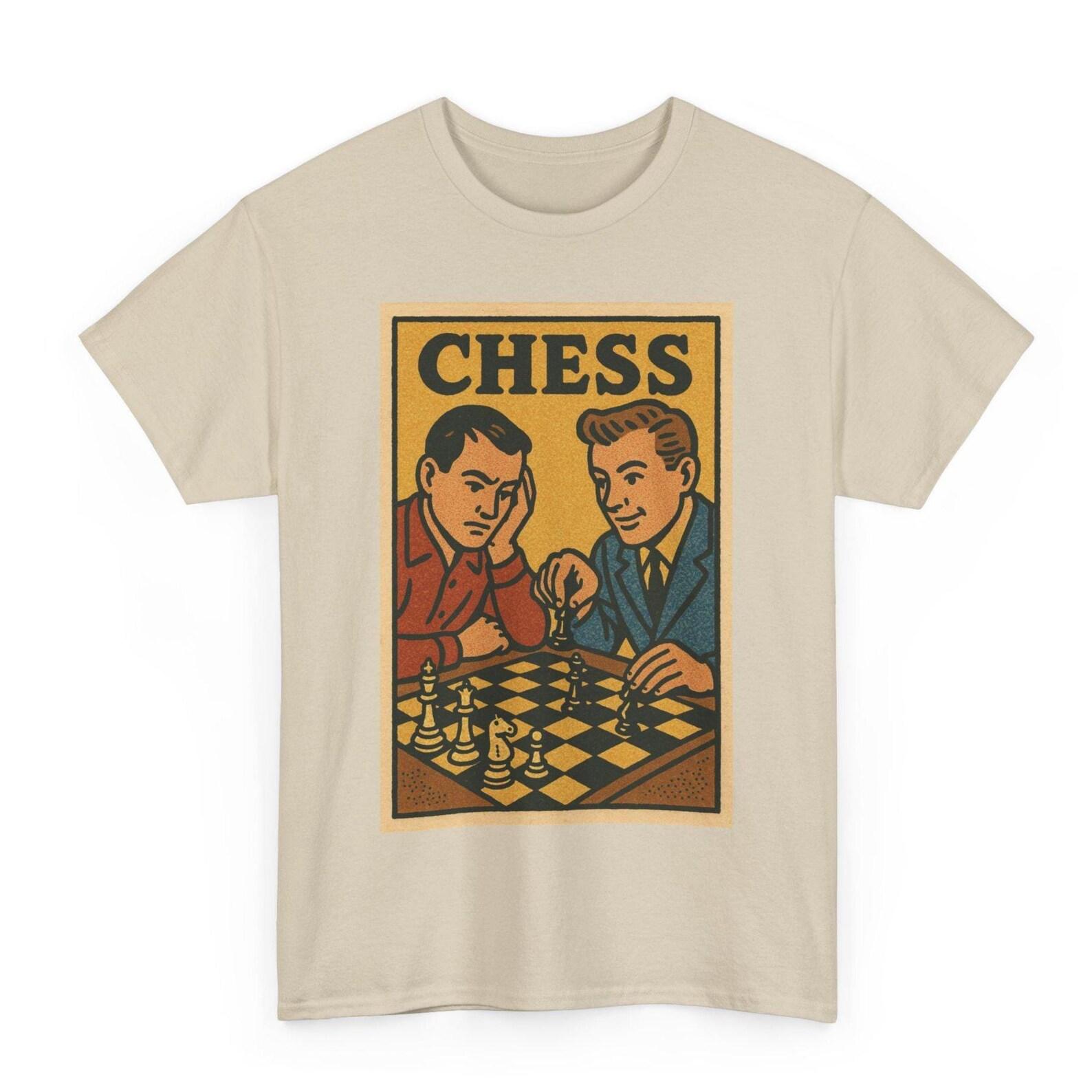 Chess Comic T-Shirt: Retro Strategy Game Graphic Tee S