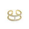 Elegant Diamond 'H' Ring for Women - Stylish Gift for Girlfriend
