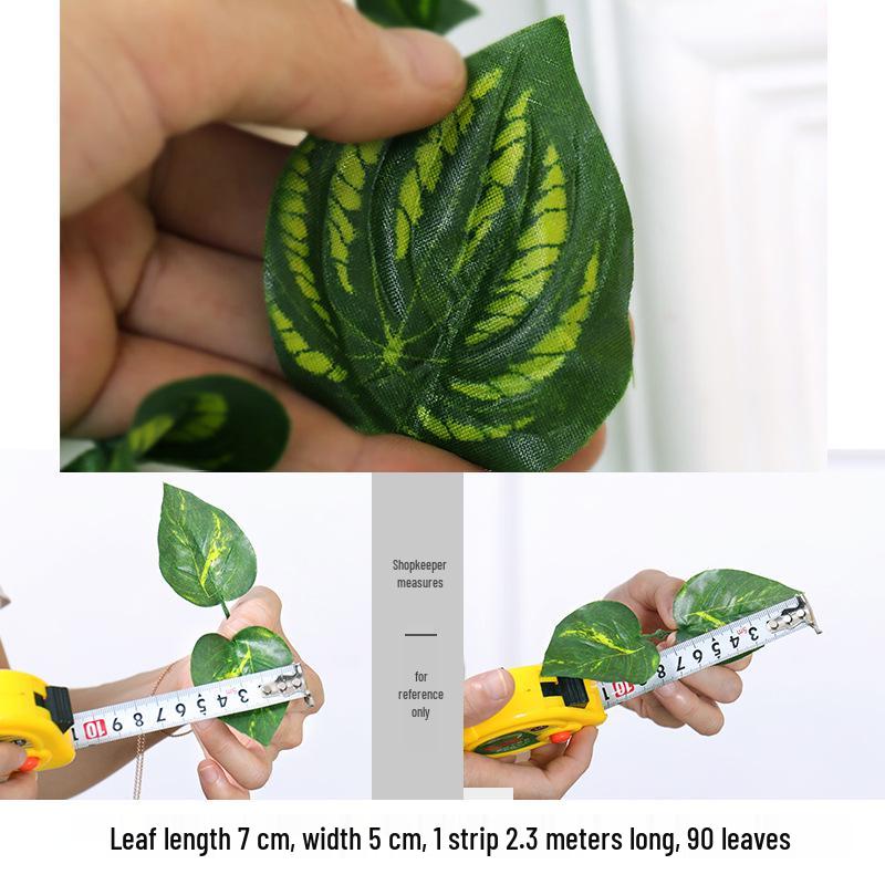 Artificial Green Grape Leaf Vine for Indoor Decor