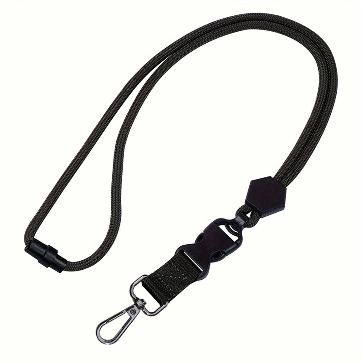

Adjustable Neckband Keychain Multi-Function Mobile Phone Lanyard Anti-Lost Badges Id Card Clip Lanyard Neck Straps Key Chain one size чёрный