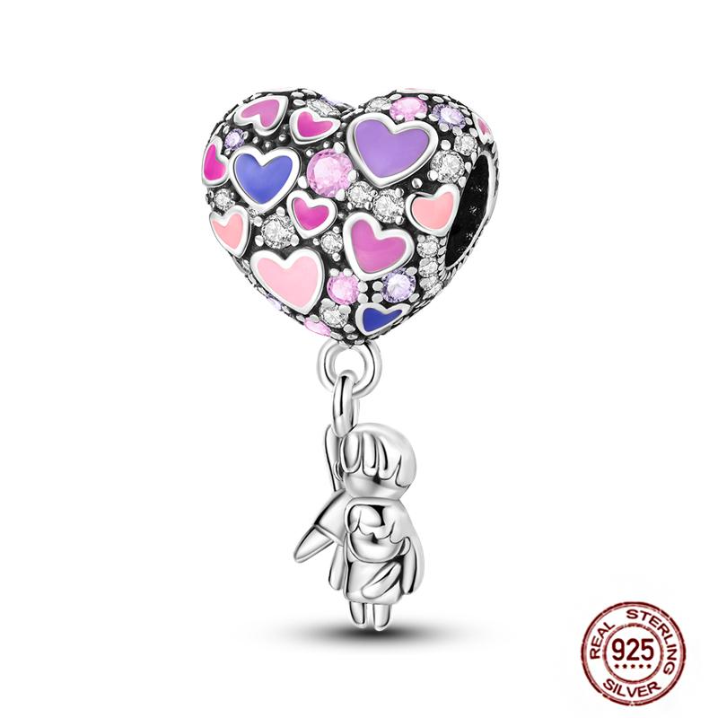 Air Balloon Flying House Charm Beads Fit Necklac Copper Original Bracelets Pendant Women Beads Diy Jewelry