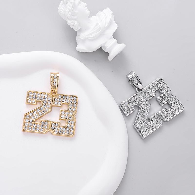 No. 23 Hip-Hop Pendant Necklace - Versatile Men's Sweater Jewelry