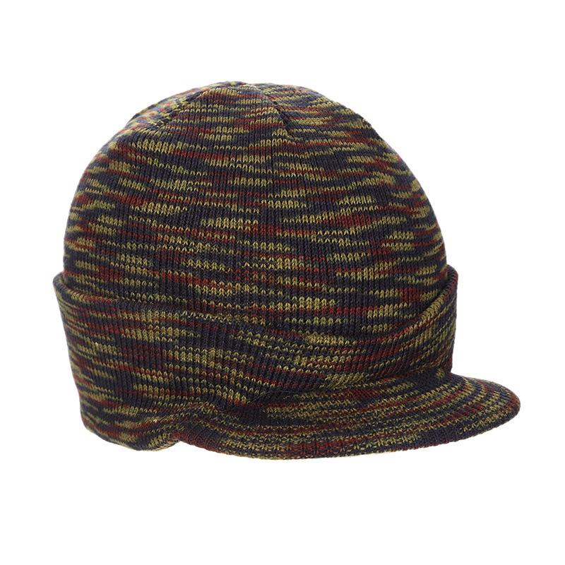 Brim Beanie Hat Hat Double Layer Cap 