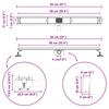 2 In 1 Shower Drain with 360 Degrees  Siphon Silver 90 Cm Stainless Steel 304