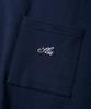 Eseulisseutyudio Lettering Pocket Short Sleeve T-Shirt Navy