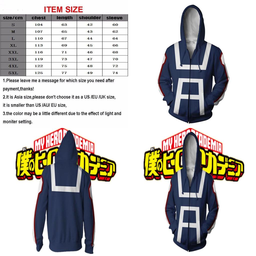 Luxurious My Hero Academia Sweatshirt Zipper Hoodie With Timeless Classic Design