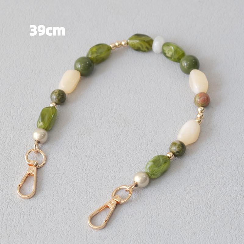 New Fashion Woman Bag Accessory Detachable Green Beaded Chains Cute Acrylic Luxury Strap Women Elegant Bag Shoulder Handle Chain
