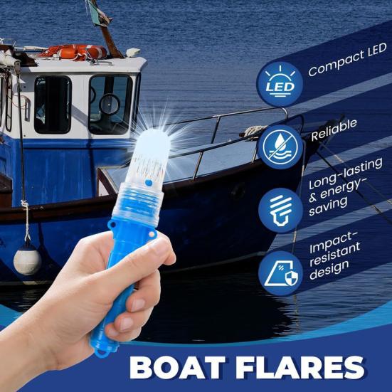 

1/2/3Pcs Flares Mini LED Warning Lights Boat Size Waterproof Boat Safety 1pc синій