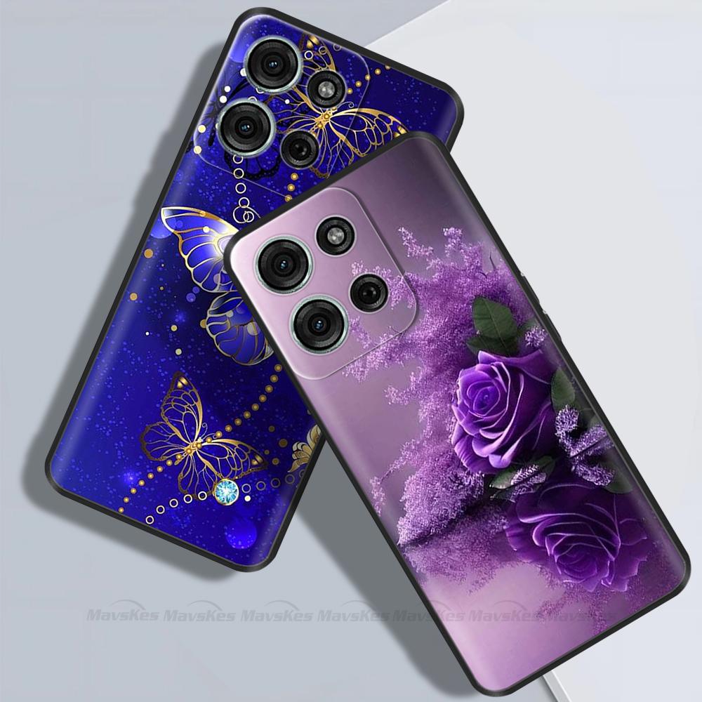 For Motorola Moto G75 Case Moto G35 G55 G15 Cute Cartoon Painted Shockproof Cover Fundas For Motorola Moto G75 5G MotoG75 Bumper