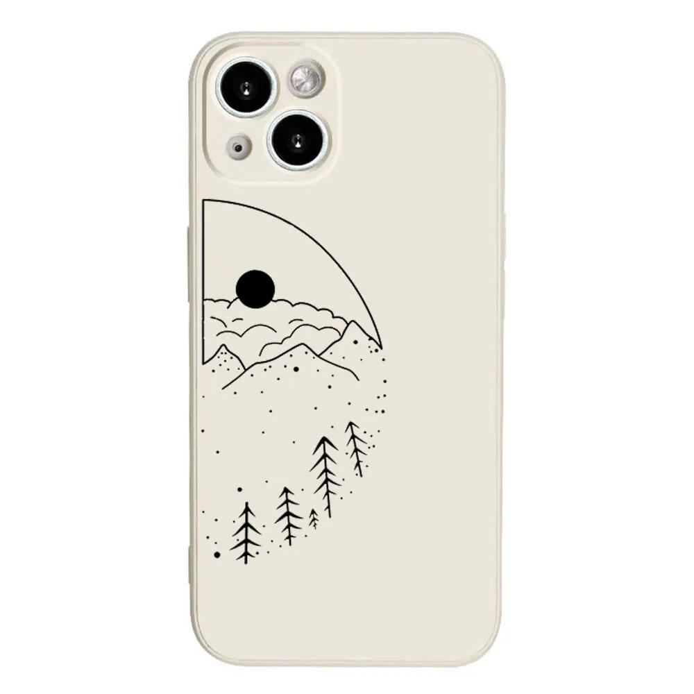 

Парный мультяшный эстетичный силиконовый противоударный чехол для телефона Солнце Луна для Apple iPhone 16 15 14 13 12 11 Pro Max X XR XS 8 7 Plus Mini SE For iPhone 16pro max