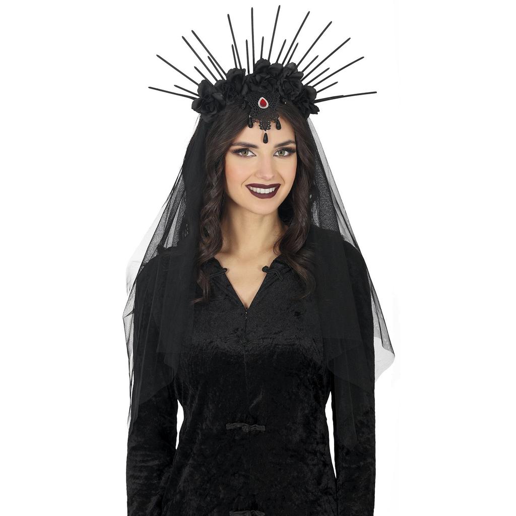 Fiestas Guirca Veil Flowers Crown Headband